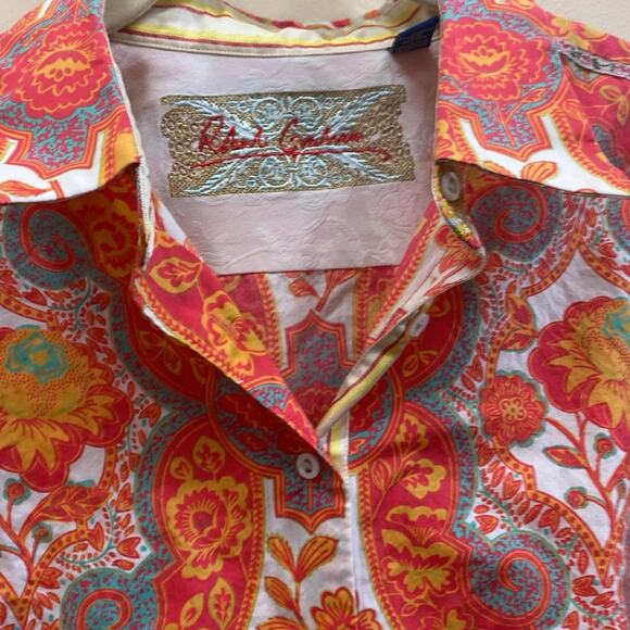 Robert Graham women’s size large Paisley, print button-down shirt - Picture 3 of 5